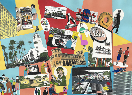 Mar2019-520size-SkidmoreContemporaryArt-LaurieRaskin-ADayin theLife-2019-Mixedmediaonpaper-22.5x30